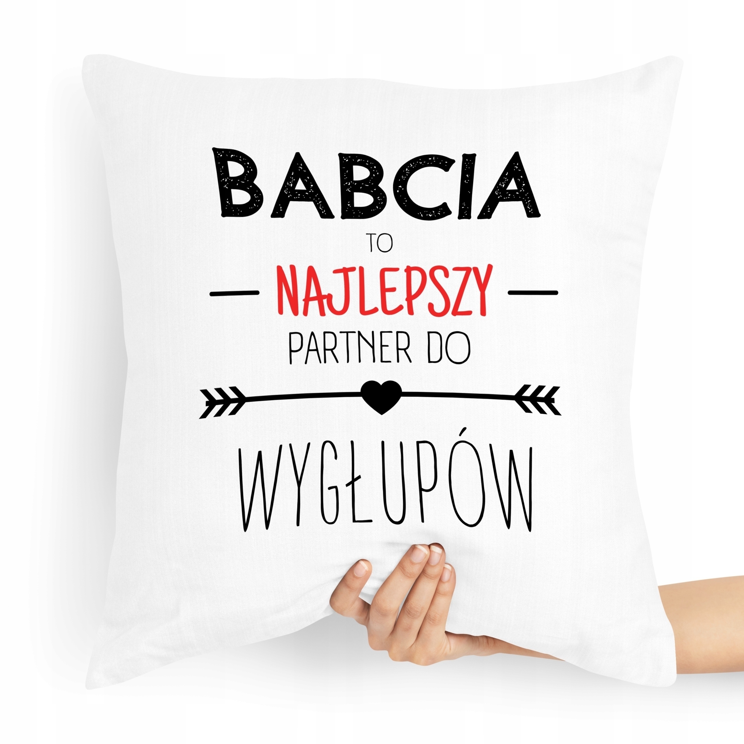 Poduszka Prezent Na Dzień Babci Najlepszy Partner Z Nadrukiem Ze Zdjęciem