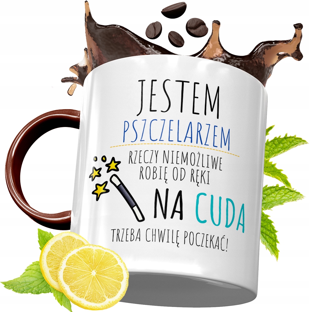 Kubek Bordowy Dla Pszczelarza Na Urodziny Prezent Z Nadrukiem Ze Zdjęciem