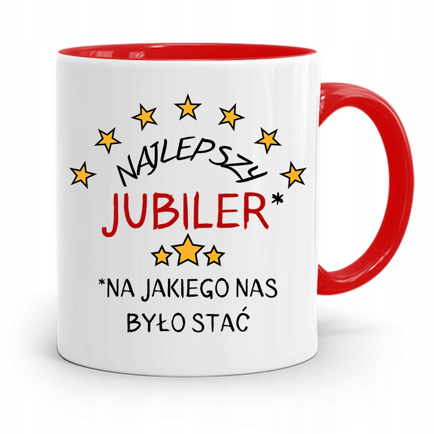 Dla Jubilera Kubek Czerwony Najlepszy Jubiler Z Nadrukiem Ze Zdjęciem