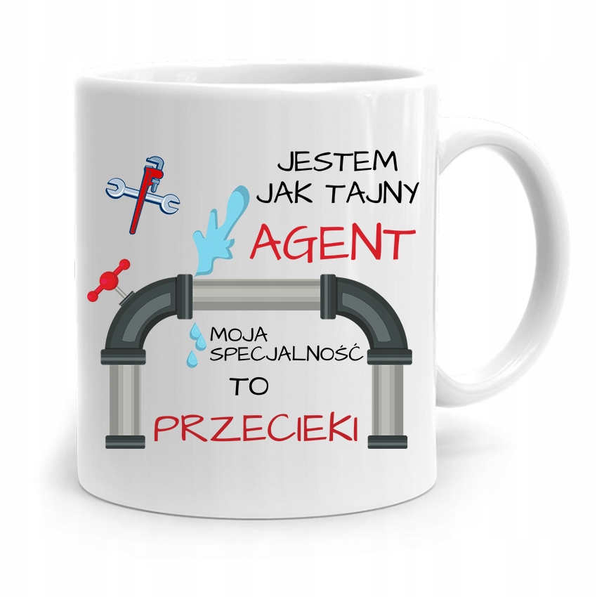Kubek Prezent Dla Hydraulika Tajny Agent Z Nadrukiem Ze Zdjęciem