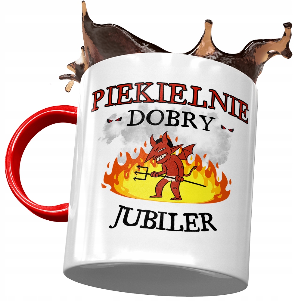 Kubek Czerwony Dla Jubilera Piekielnie Dobry Kubek Z Nadrukiem Ze Zdjęciem