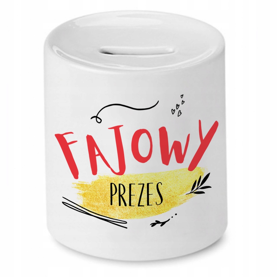 Dla Prezesa Viceprezes Skarbonka Fajowy Prezes Z Nadrukiem Ze Zdjęciem