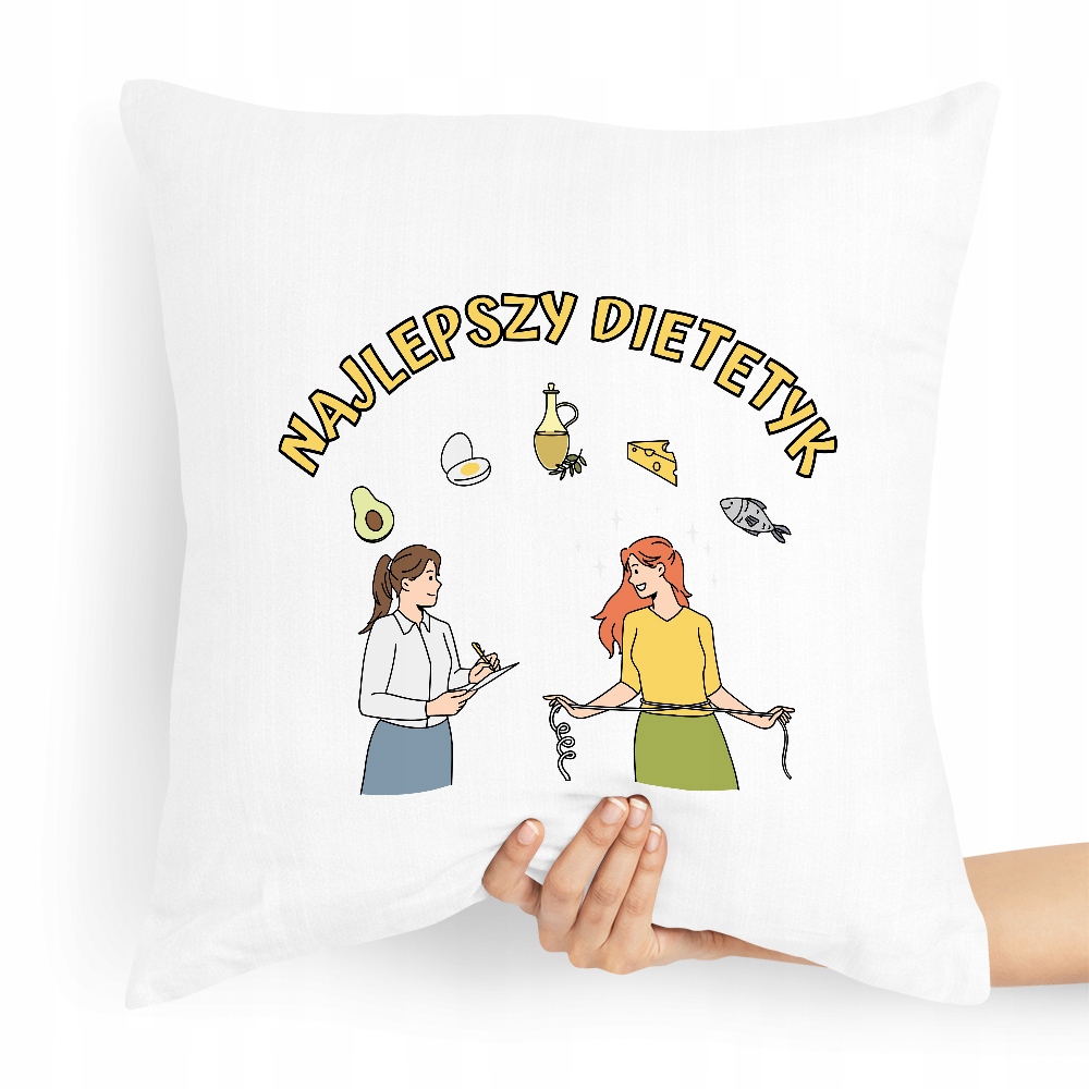 Prezent Poduszka Dla Dietetyka Dietetyczki Prezent Z Nadrukiem Ze Zdjęciem
