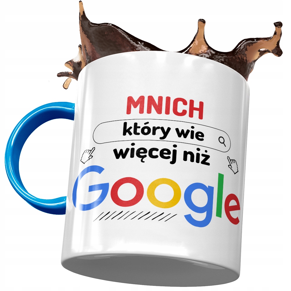 Kubek Błękitny Dla Mnicha Wie Więcej Niż Google Z Nadrukiem Ze Zdjęciem