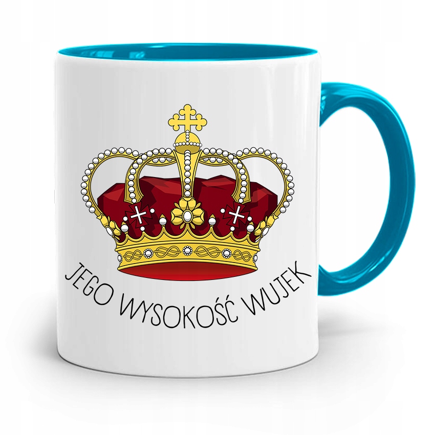 Kubek Błękitny Dla Wujka Jego Wysokość Wujek Z Nadrukiem Ze Zdjęciem