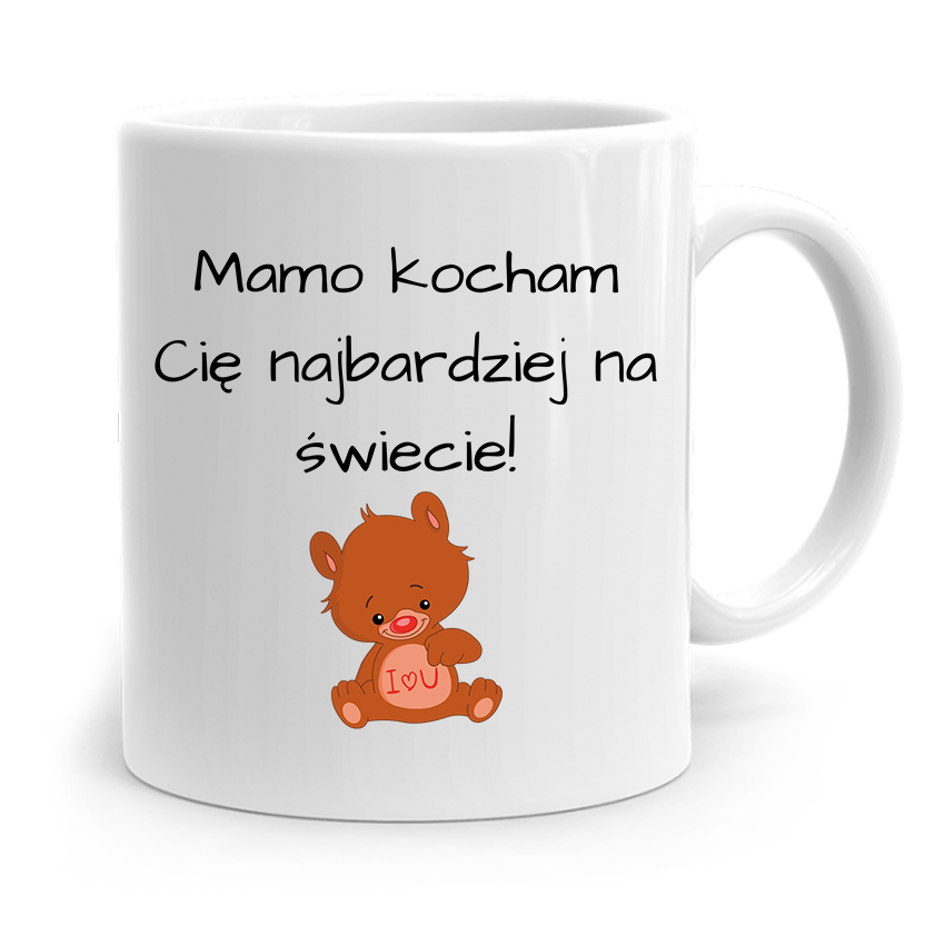 Kubek Prezent Urodzinowy Dla Mamy Mamo Kocham Cię Z Nadrukiem Ze Zdjęciem