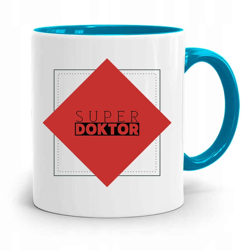 Kubek Błękitny Dla Doktora Super Doktor Prezent Z Nadrukiem Ze Zdjęciem