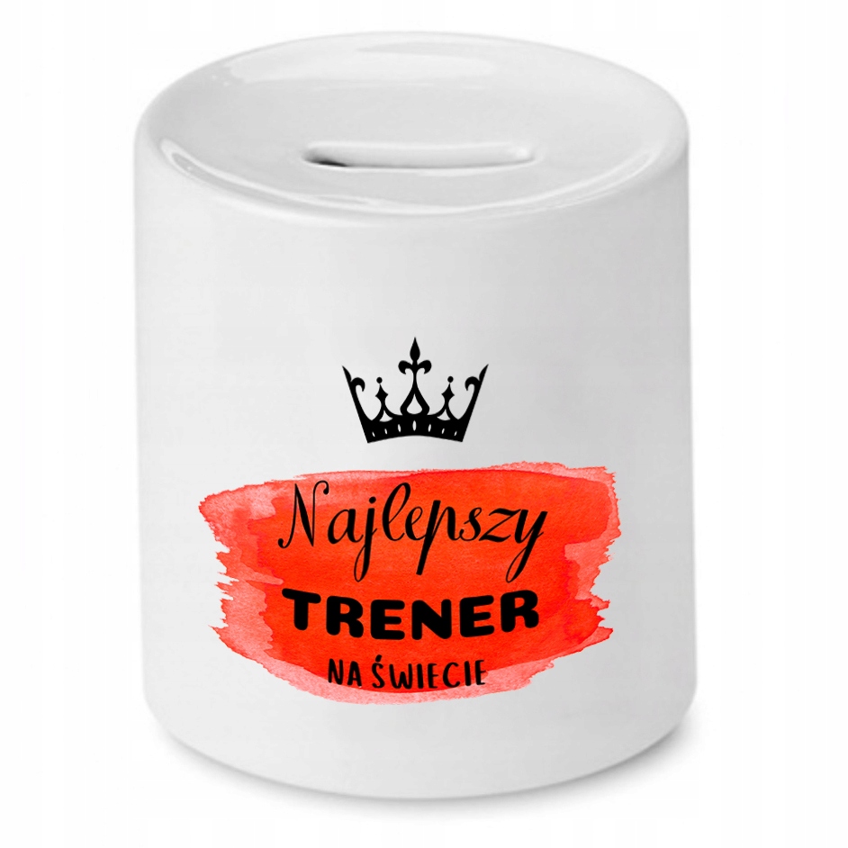 Dla Trenera Prezent Skarbonka Najlepszy Na Świecie Z Nadrukiem Ze Zdjęciem