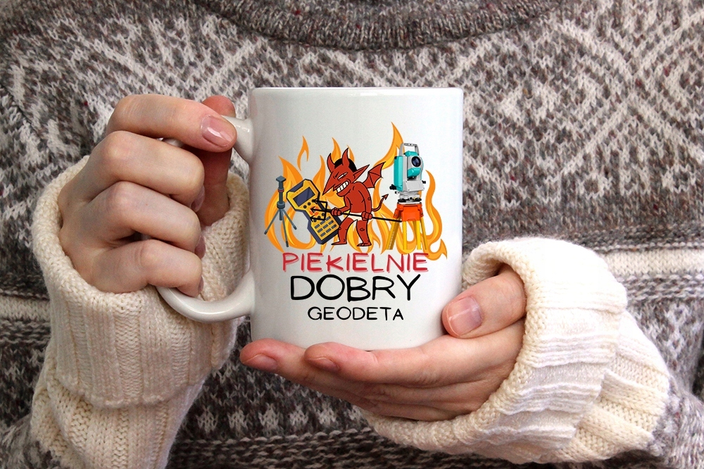 Kubek Prezent Dla Geodety Najlepszy Geodeta Z Nadrukiem Ze Zdjęciem