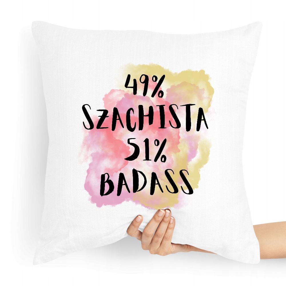 Poduszka Dla Szachisty Szachista 51 Badass 49 Z Nadrukiem Ze Zdjęciem