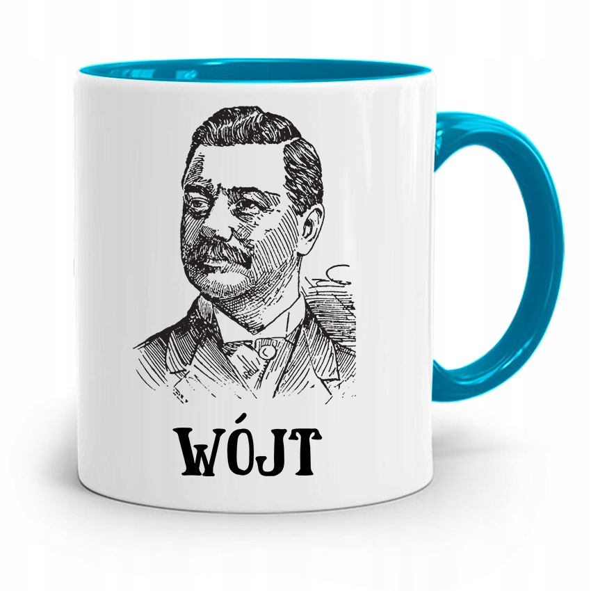 Dla Wójta Kubek Błękitny Prezent Wójt Z Nadrukiem Ze Zdjęciem