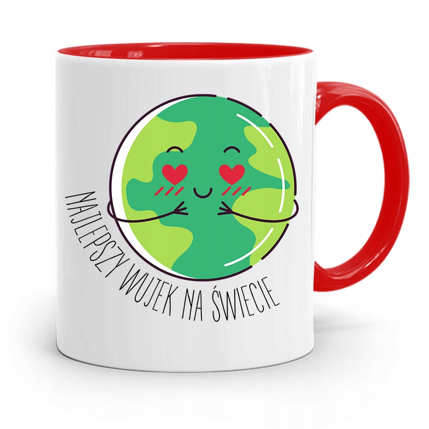 Kubek Czerwony Dla Wujka Najlepszy Wujek Świata Z Nadrukiem Ze Zdjęciem