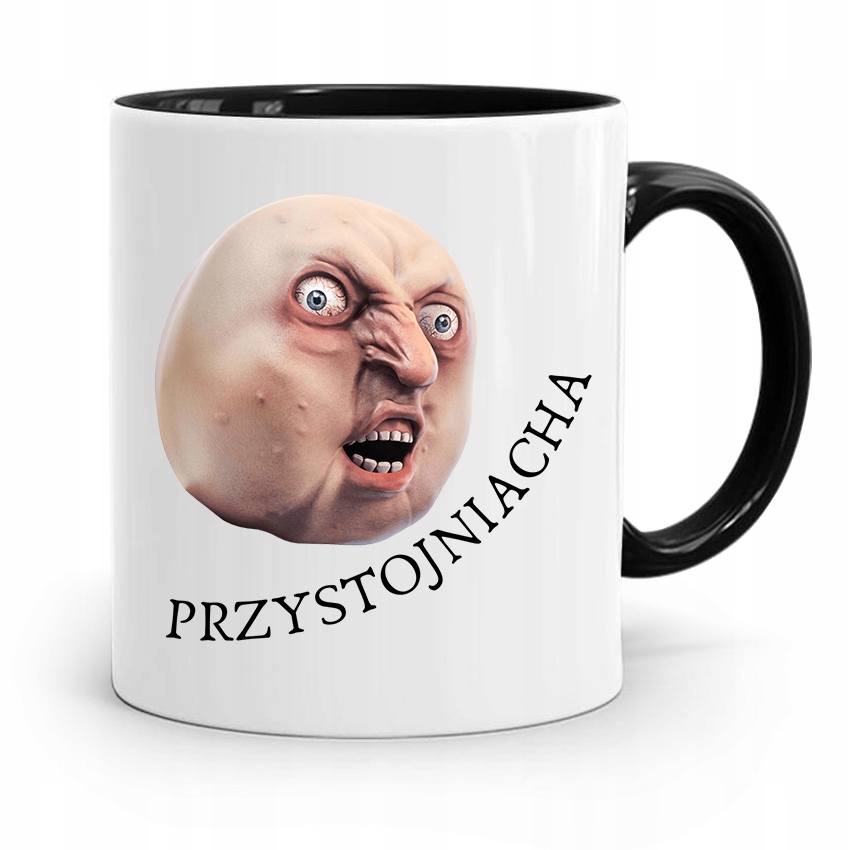 Kubek Czarny Śmieszny Zabawny Przystojniacha Z Nadrukiem Ze Zdjęciem