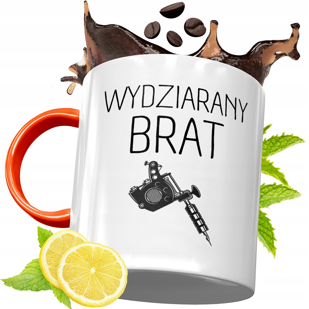 Kubek Pomarańczowy Dla Brata Braciszka Na Prezent Z Nadrukiem Ze Zdjęciem