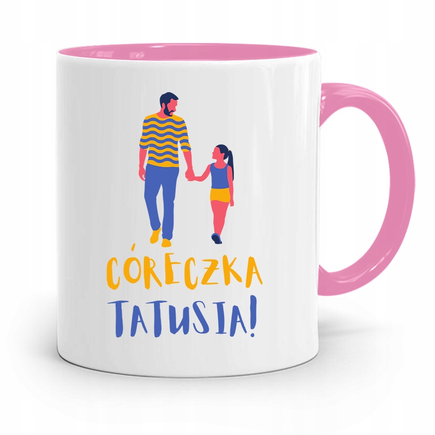 Kubek Różowy Prezent Dla Córki Córeczka Tatusia Z Nadrukiem Ze Zdjęciem