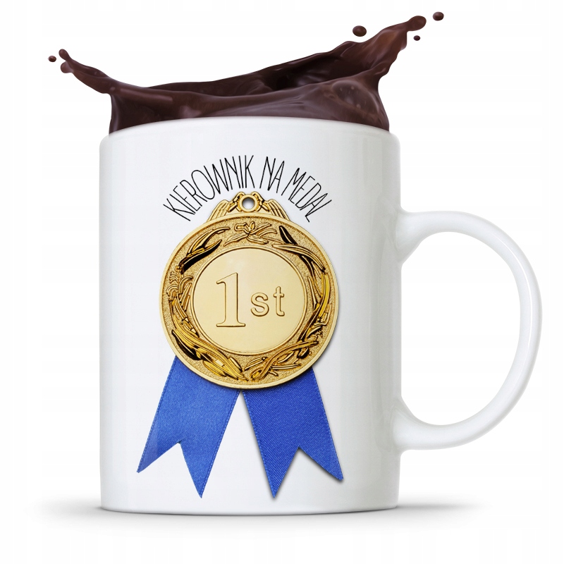 Kubek Prezent Dla Kierownika Kierownik Na Medal Z Nadrukiem Ze Zdjęciem