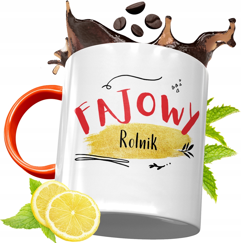 Kubek Pomarańczowy Dla Rolnika Prezent Z Nadrukiem Ze Zdjęciem