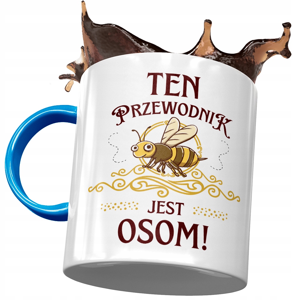 Kubek Błękitny Dla Przewodnika Jest Osom Prezent Z Nadrukiem Ze Zdjęciem