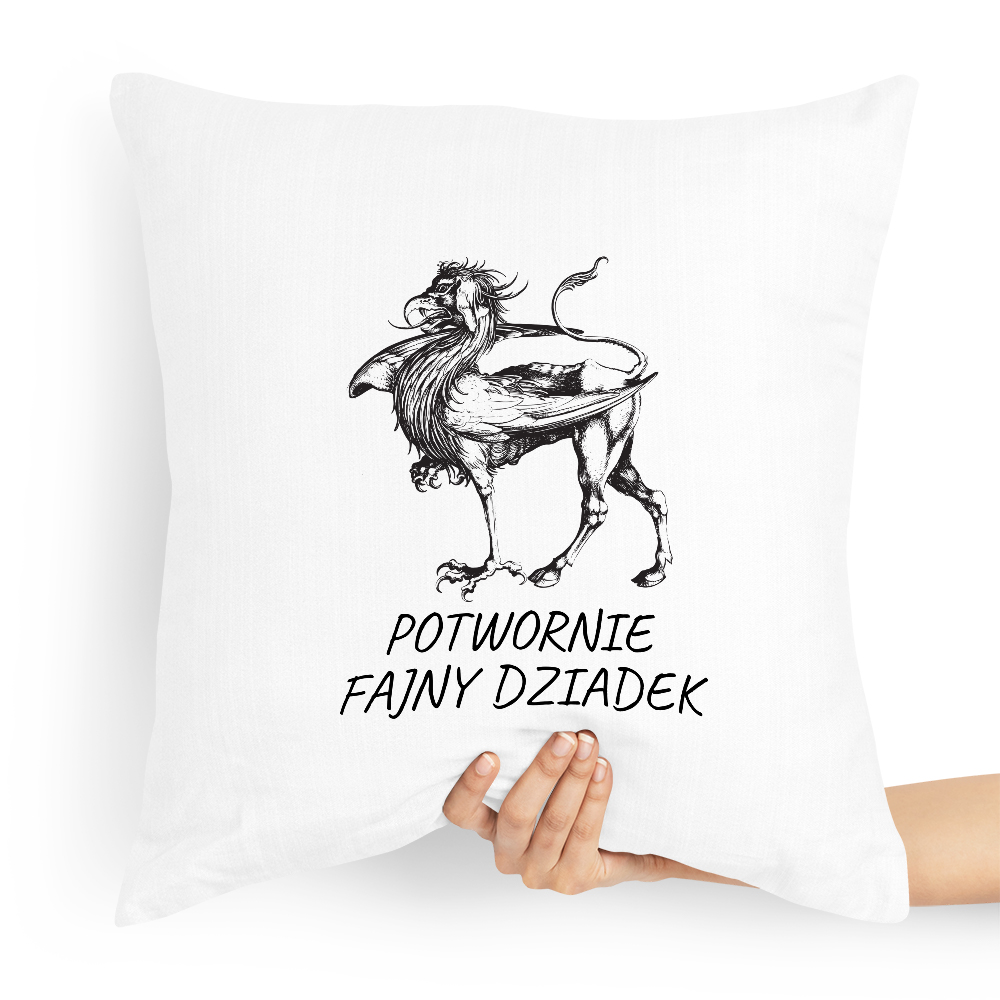 Poduszka Na Dzień Dziadka Potwornie Fajny Dziadek Z Nadrukiem Ze Zdjęciem