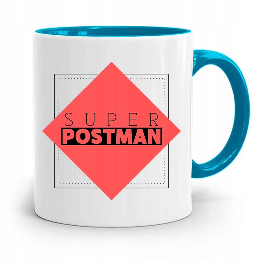 Kubek Błękitny Prezent Dla Listonosza Super Z Nadrukiem Ze Zdjęciem