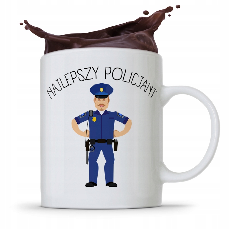 Kubek Prezent Dla Najlepszego Policjanta Z Nadrukiem Ze Zdjęciem