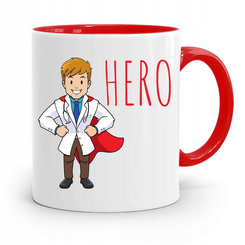 Kubek Czerwony Dla Doktora Hero Z Nadrukiem Ze Zdjęciem