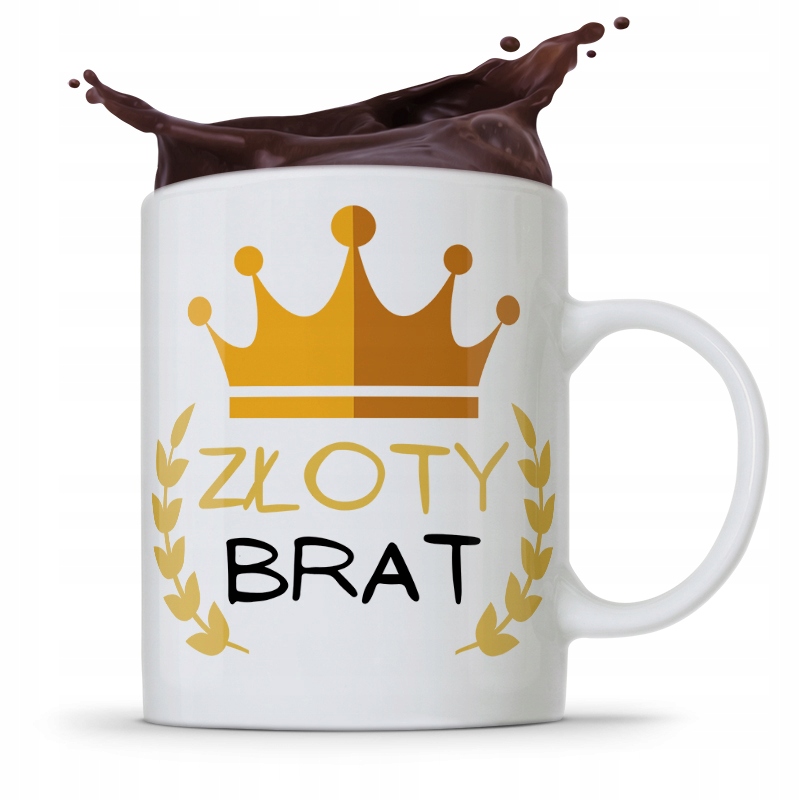 Kubek Prezent Dla Brata Braciszka Złoty Brat Z Nadrukiem Ze Zdjęciem