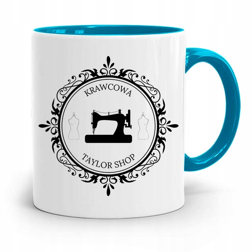 Kubek Błękitny Dla Krawcowej Krawca Krawcowa Z Nadrukiem Ze Zdjęciem