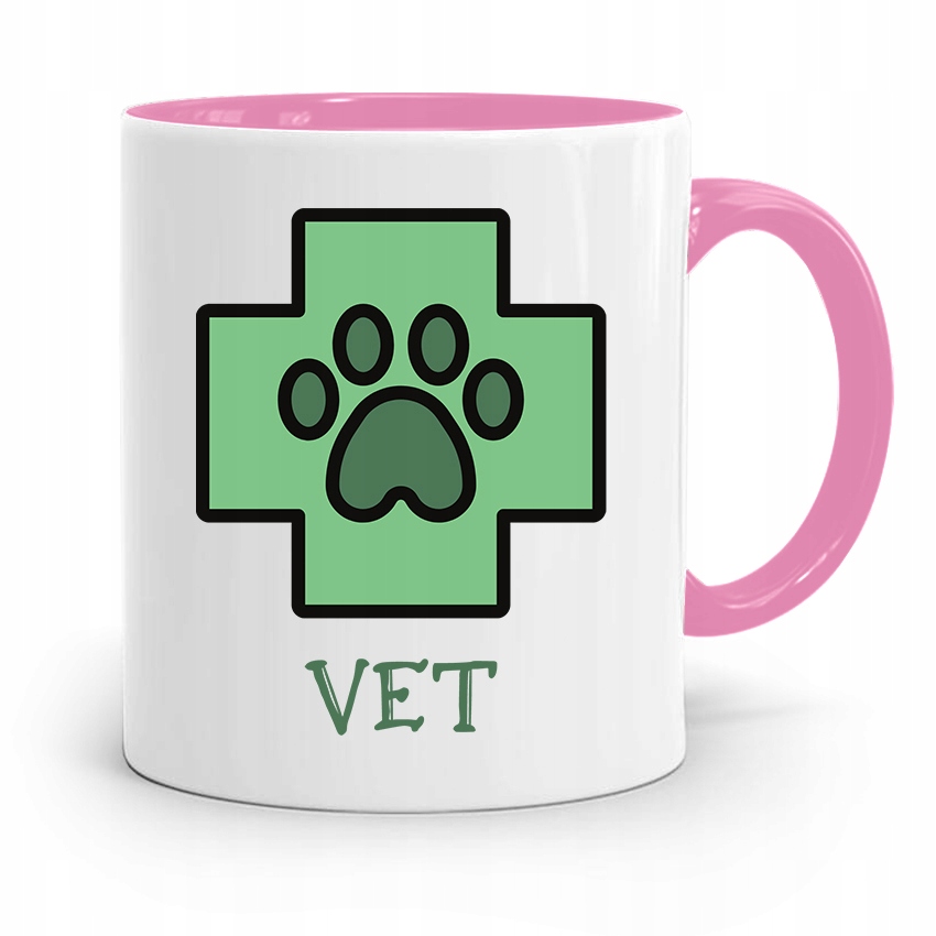 Kubek Różowy Weterynarza Veterinarian Prezent Z Nadrukiem Ze Zdjęciem