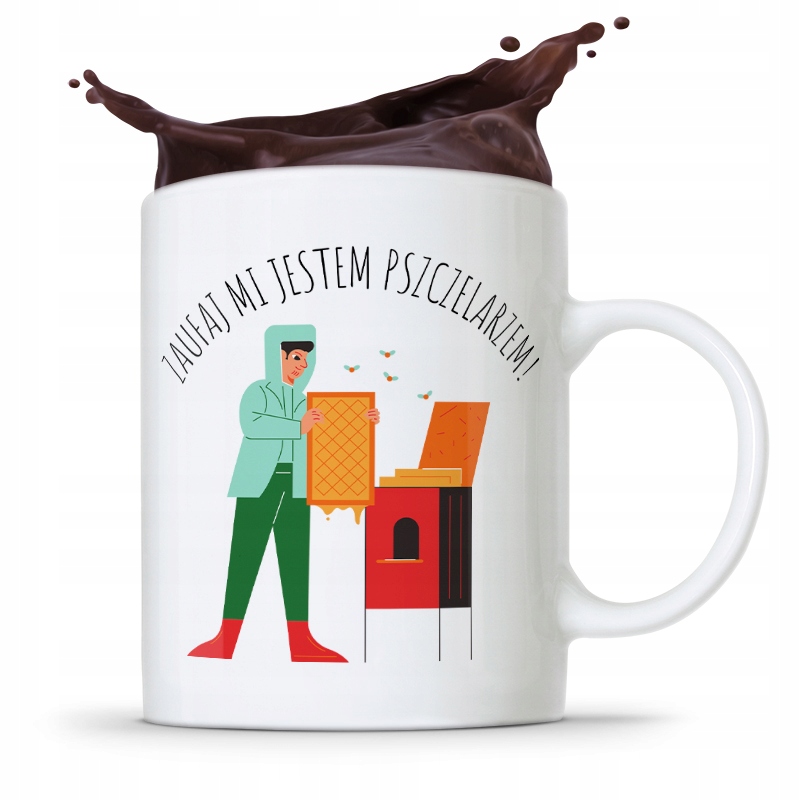 Kubek Prezent Dla Pszczelarza Zaufaj Mi! Prezent Z Nadrukiem Ze Zdjęciem