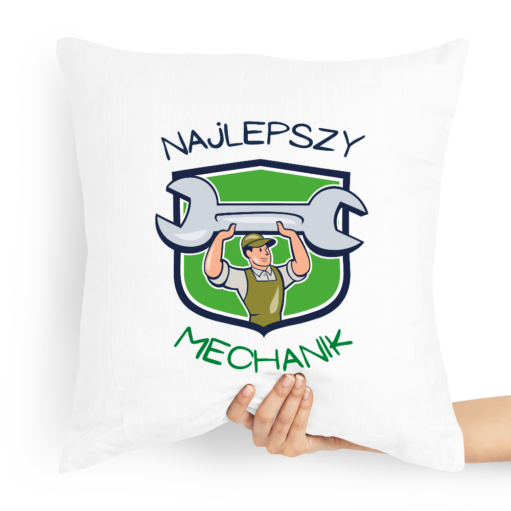 Poduszka Prezent Dla Mechanika Najlepszy Mechanik Z Nadrukiem Ze Zdjęciem