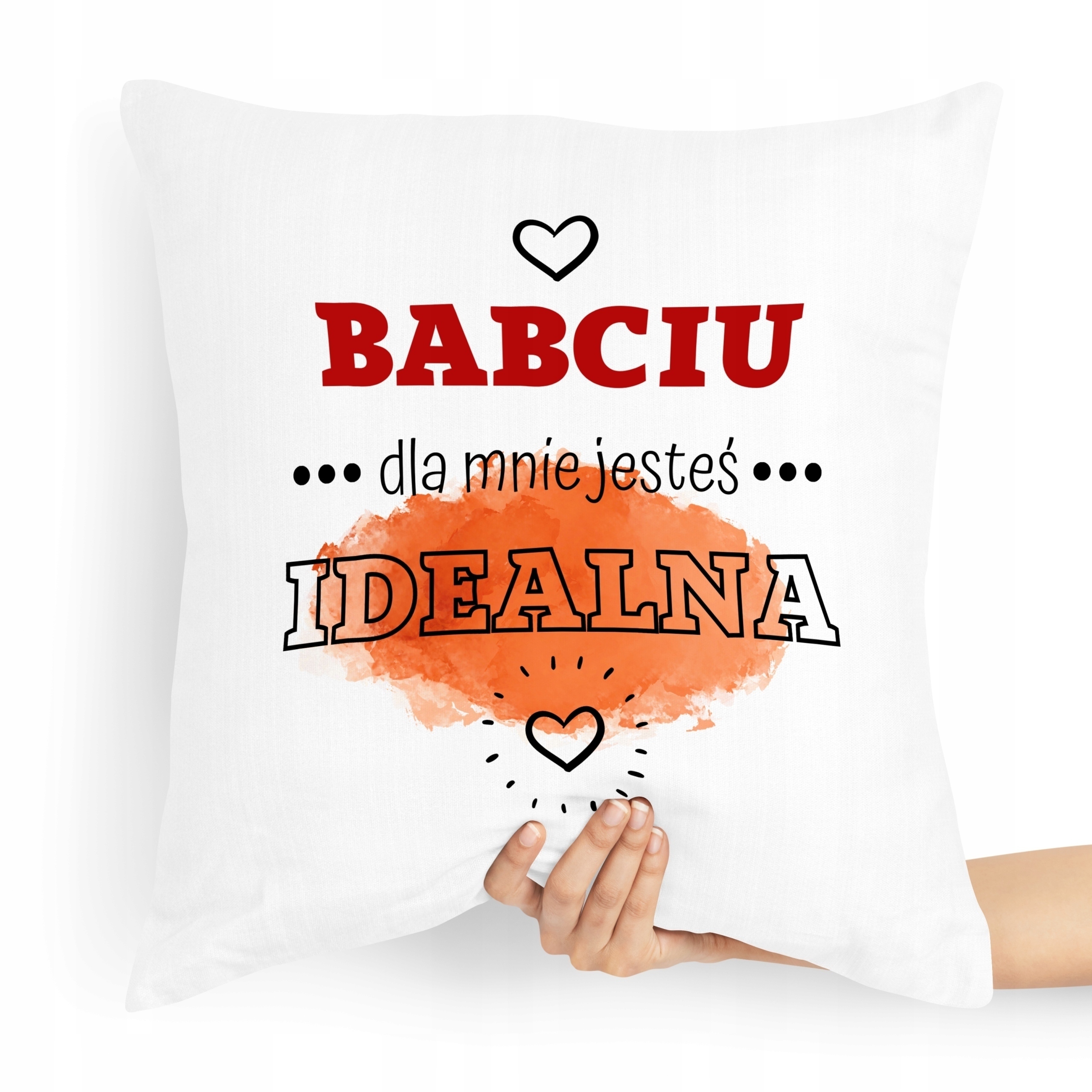 Poduszka Na Dzień Babci Dla Mnie Jesteś Idealna Z Nadrukiem Ze Zdjęciem