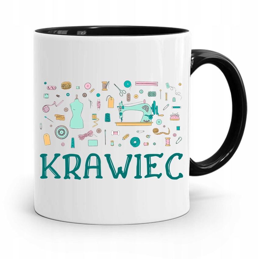 Kubek Czarny Dla Krawca Krawiec Prezent Z Nadrukiem Ze Zdjęciem