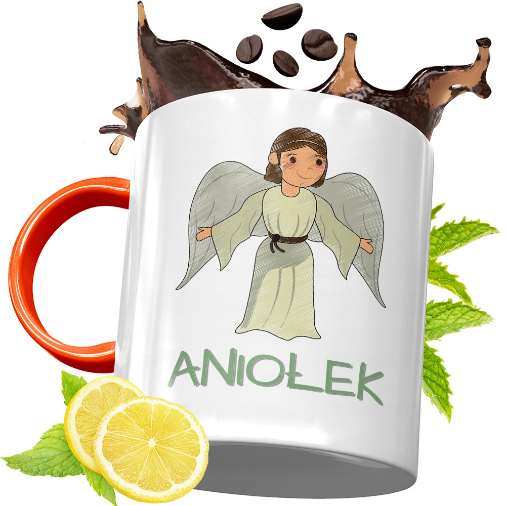 Kubek Pomarańczowy Dla Dzieci Na Dzień Dziecka Z Nadrukiem Ze Zdjęciem