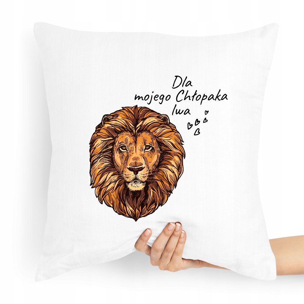 Poduszka Prezent Dla Chłopaka Dla Mojego Lwa Z Nadrukiem Ze Zdjęciem