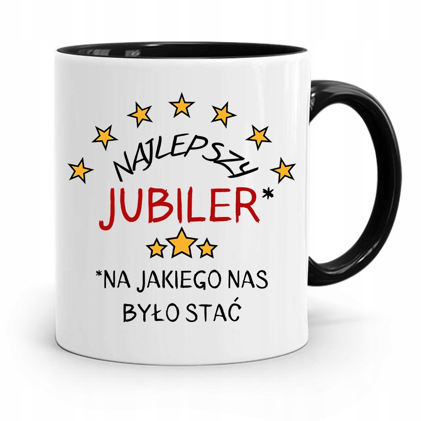 Dla Jubilera Kubek Czarny Najlepszy Jubiler Z Nadrukiem Ze Zdjęciem