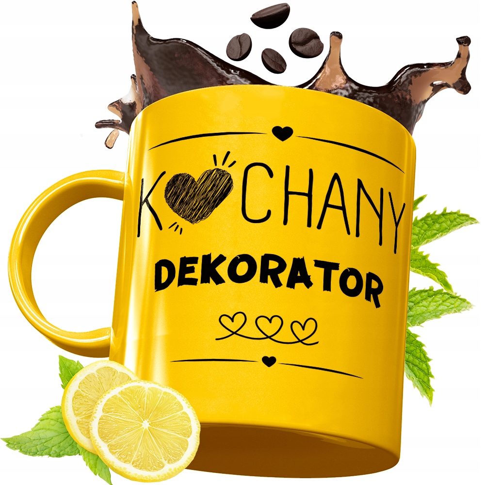 Złoty Kubek Premium Dla Dekoratora Prezent Z Nadrukiem Ze Zdjęciem