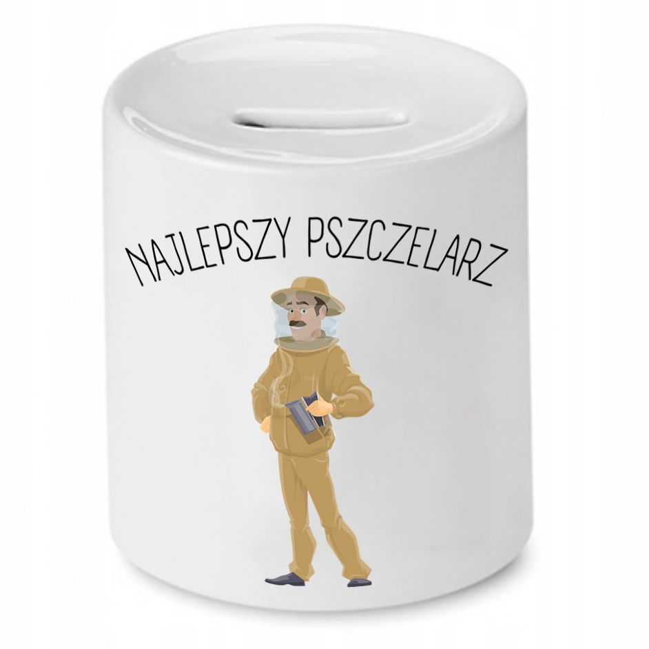 Skarbonka Dla Pszczelarza Najlepszy Pszczelarz Z Nadrukiem Ze Zdjęciem