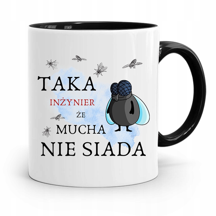 Dla Inżyniera Kubek Czarny Prezent Z Nadrukiem Ze Zdjęciem