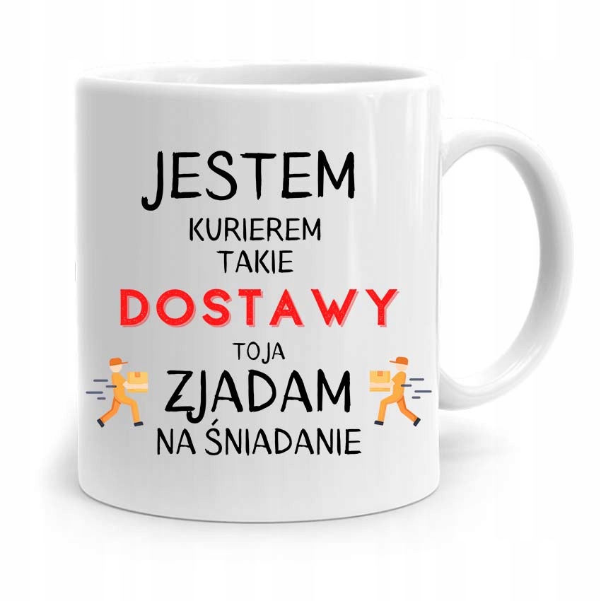 Kubek Prezent Dla Kuriera Jestem Kurierem Dostawy Z Nadrukiem Ze Zdjęciem