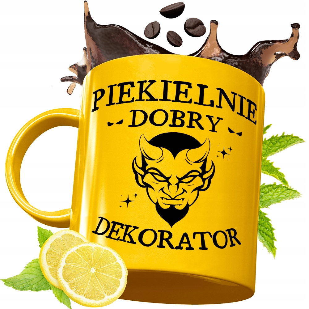 Złoty Kubek Premium Dla Dekoratora Prezent Z Nadrukiem Ze Zdjęciem