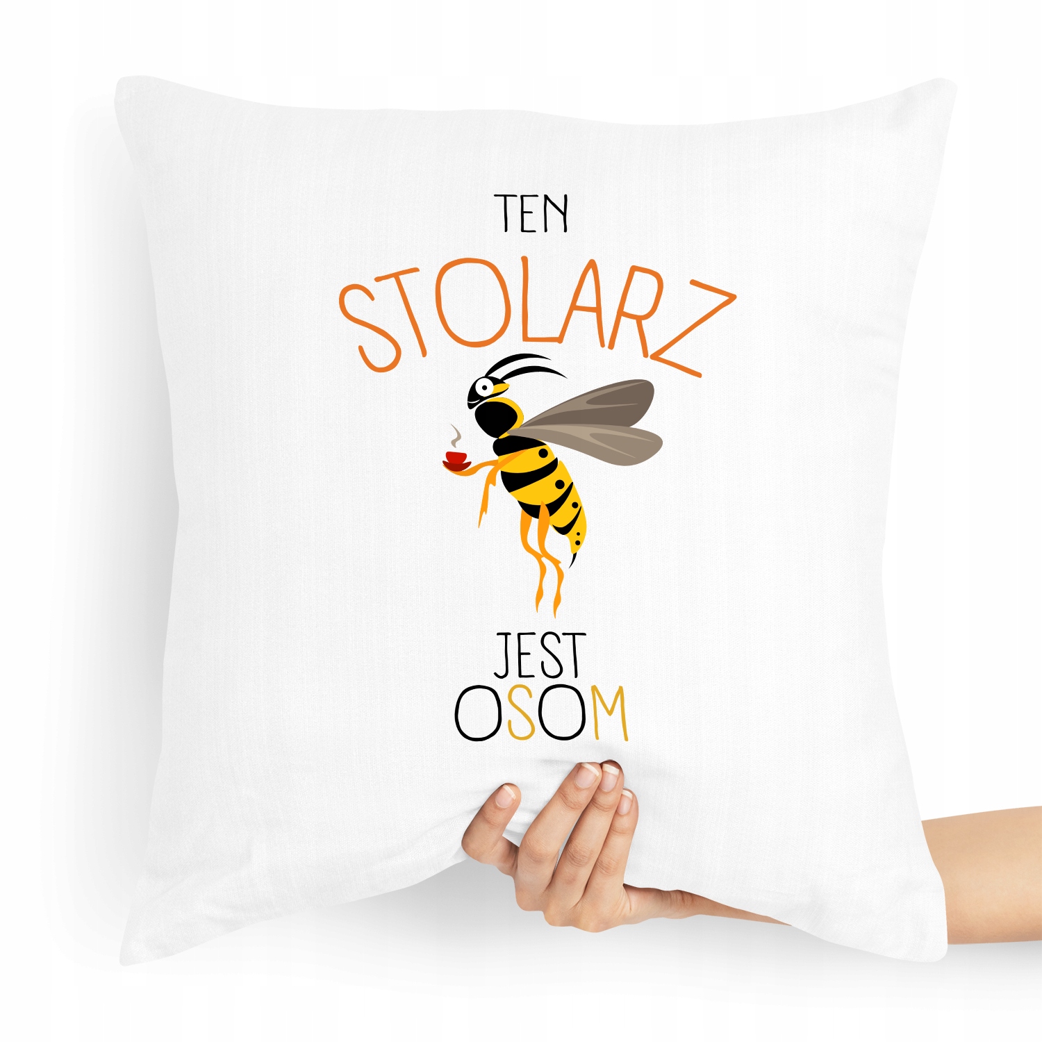 Poduszka Prezent Dla Stolarza Który Jest Osom Z Nadrukiem Ze Zdjęciem