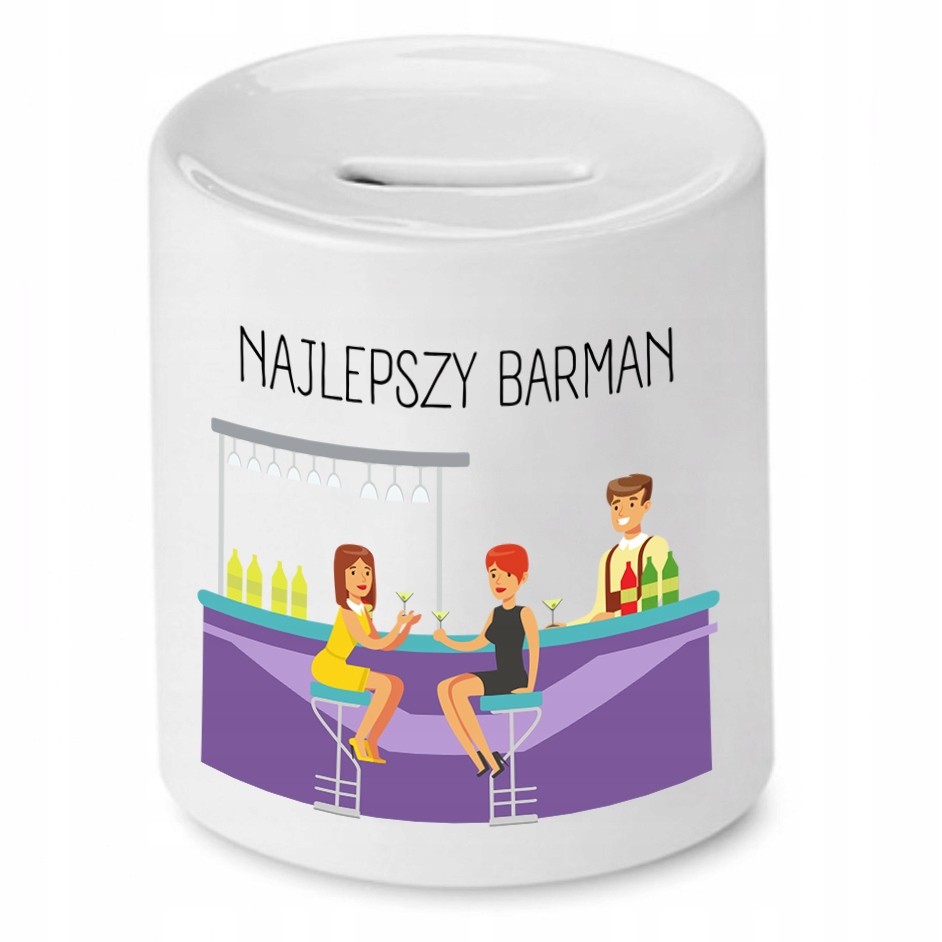 Skarbonka Dla Barmana Najlepszy Barman Prezent Z Nadrukiem Ze Zdjęciem
