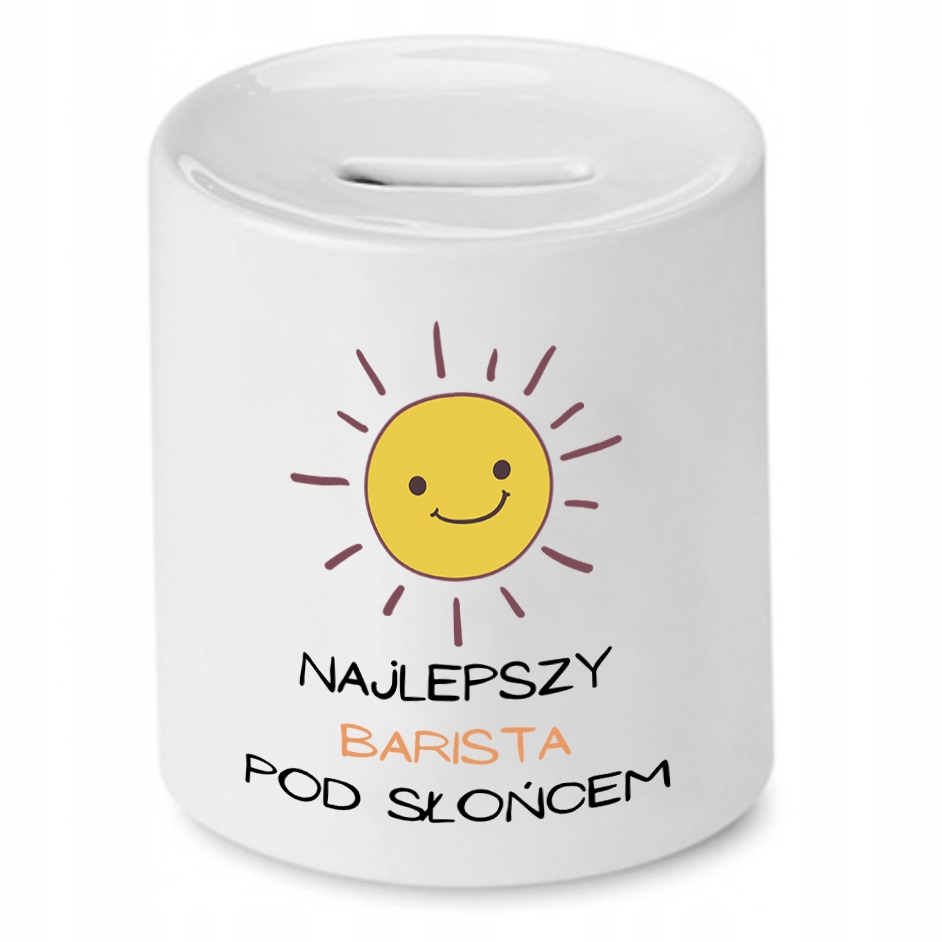 Dla Baristy Prezent Skarbonka Najlepszy Pod Z Nadrukiem Ze Zdjęciem
