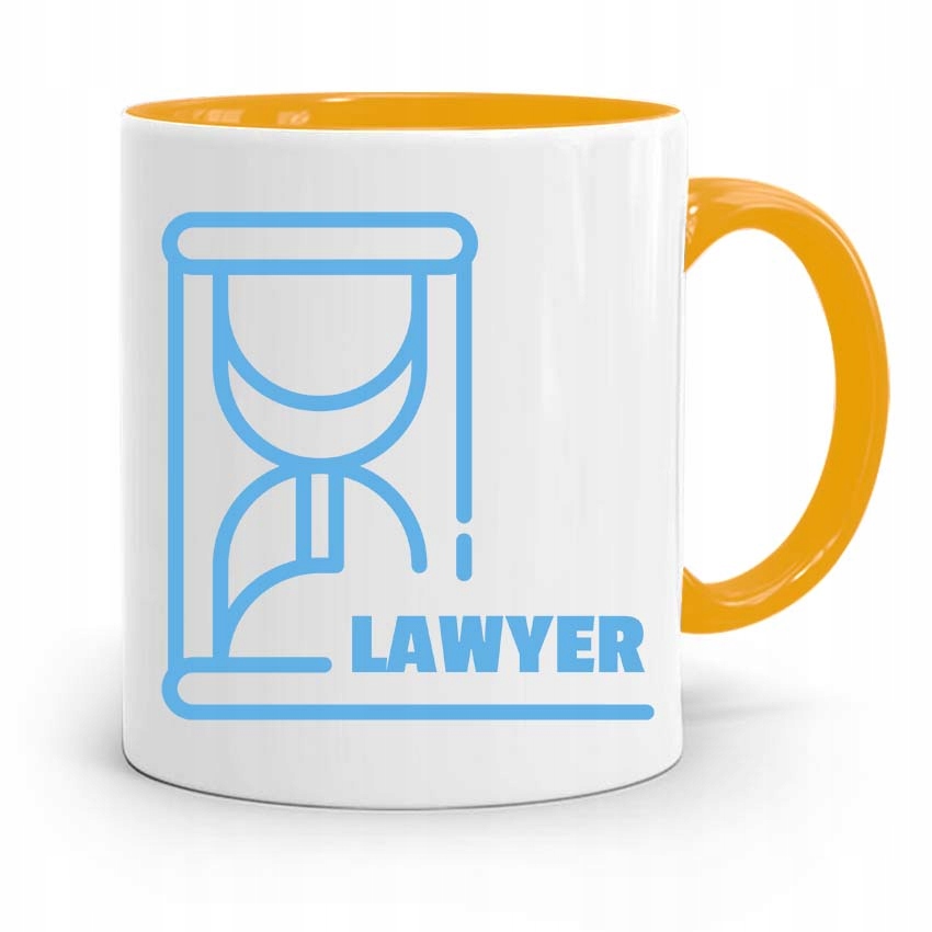 Kubek Żółty Prezent Dla Prawnika Mecenasa Lawyer Z Nadrukiem Ze Zdjęciem