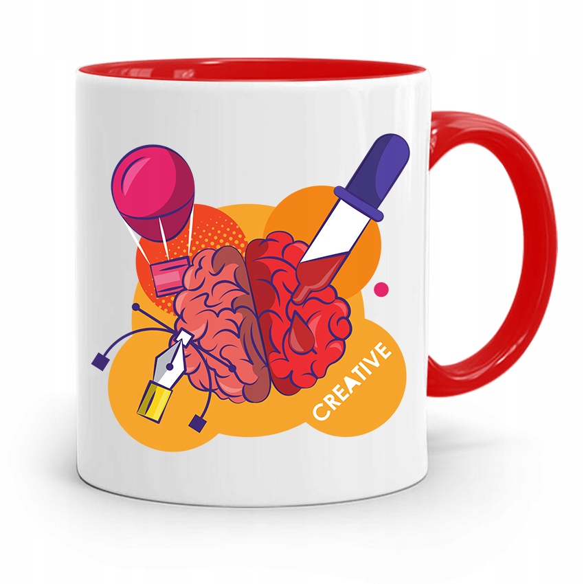 Kubek Czerwony Prezent Dla Grafika Creative Z Nadrukiem Ze Zdjęciem