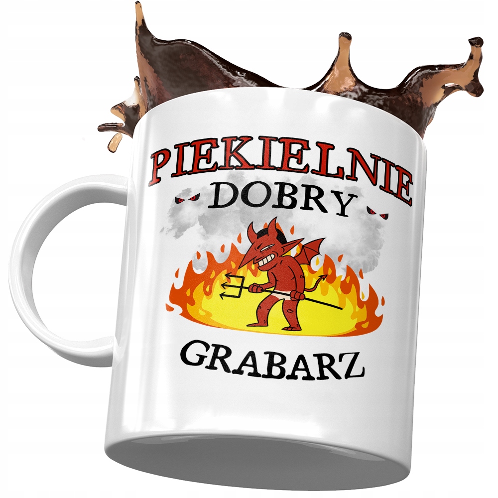 Kubek Dla Grabarza Piekielnie Dobry Grabarz Z Nadrukiem Ze Zdjęciem