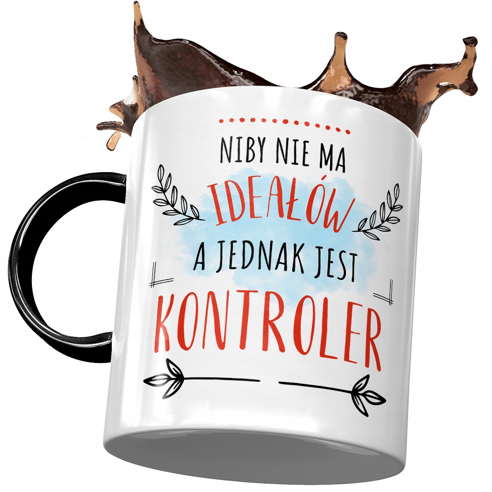 Kubek Czarny Dla Kontrolera Niby Nie Ma Ideałów Z Nadrukiem Ze Zdjęciem