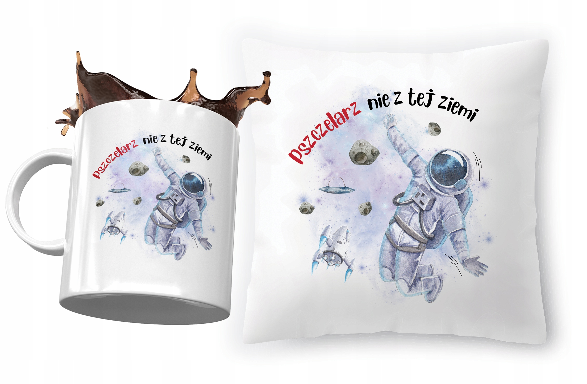 Dla Pszczelarza Zestaw Poduszka + Kubek Na Prezent Z Nadrukiem Ze Zdjęciem