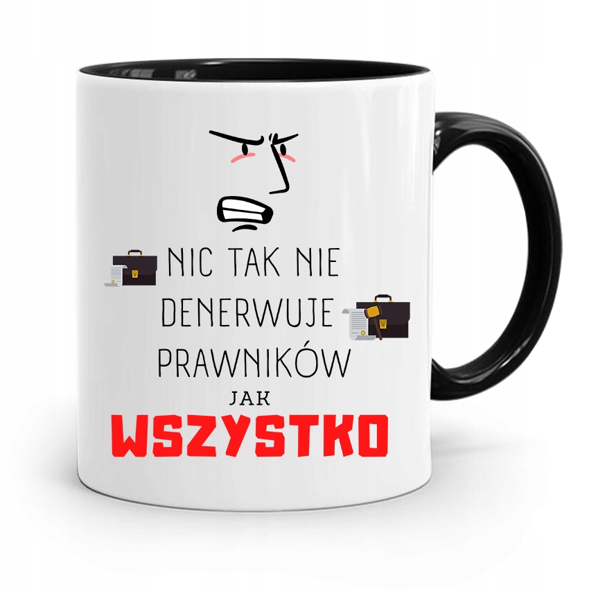 Kubek Czarny Dla Prawnika Mecenasa Pan Mecenas Z Nadrukiem Ze Zdjęciem